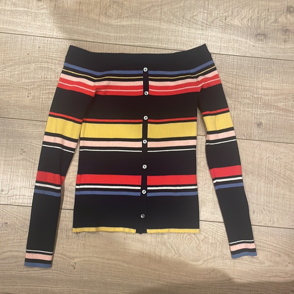 FRAME Off-shoulder striped sweater - Picture 5 of 5